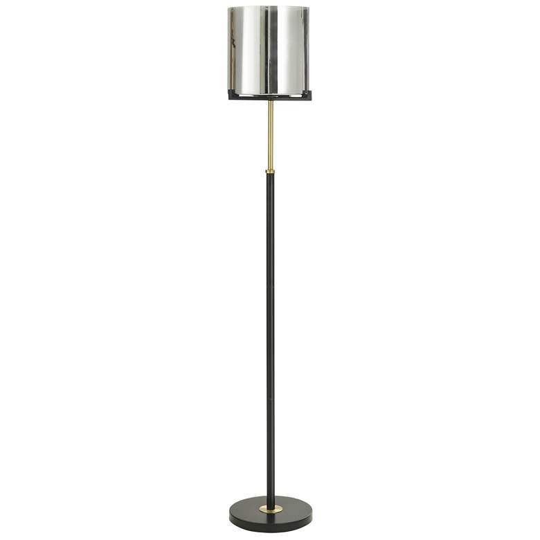 Image 1 StyleCraft 59"H Urban Smoke Steel Floor Lamp w/ Smoked Chrome Shade