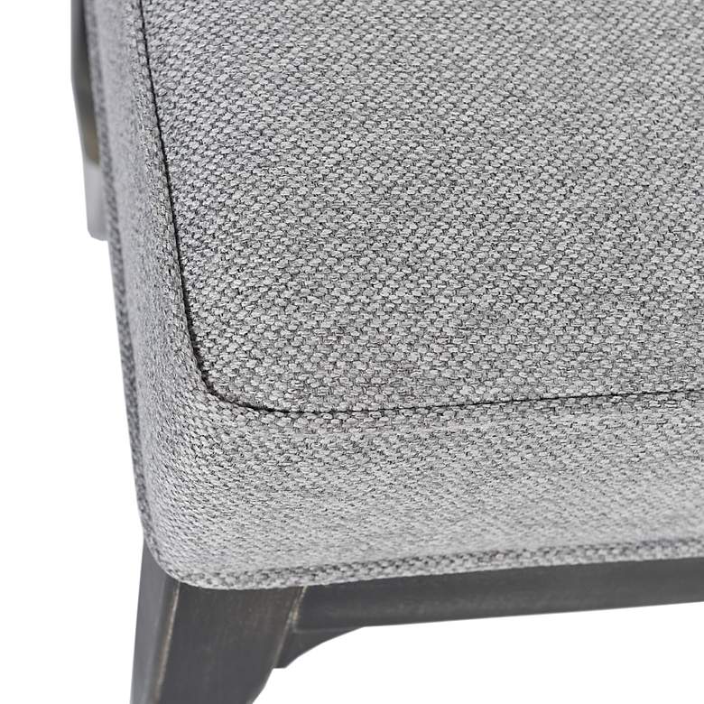 Image 3 StyleCraft 60"W 6 Leg Gray Linen And Charcoal Washed Pine Wood Bench more views
