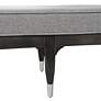 5_StyleCraft 60"W 6 Leg Gray Linen And Charcoal Washed Pine Wood Bench more views