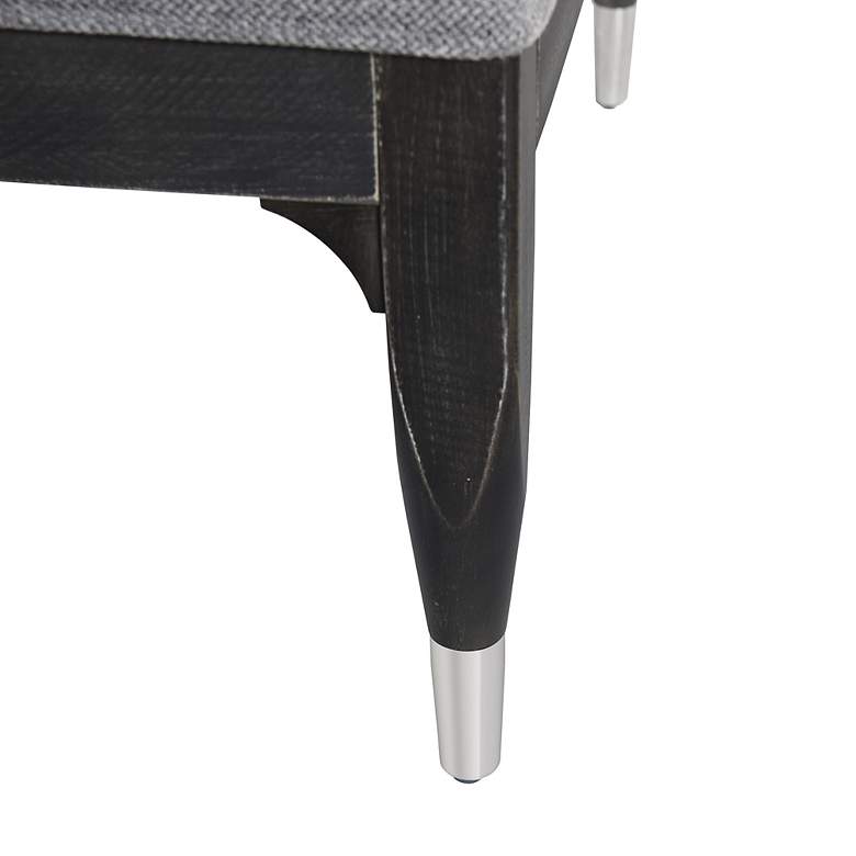Image 5 StyleCraft 60"W 6 Leg Gray Linen And Charcoal Washed Pine Wood Bench more views