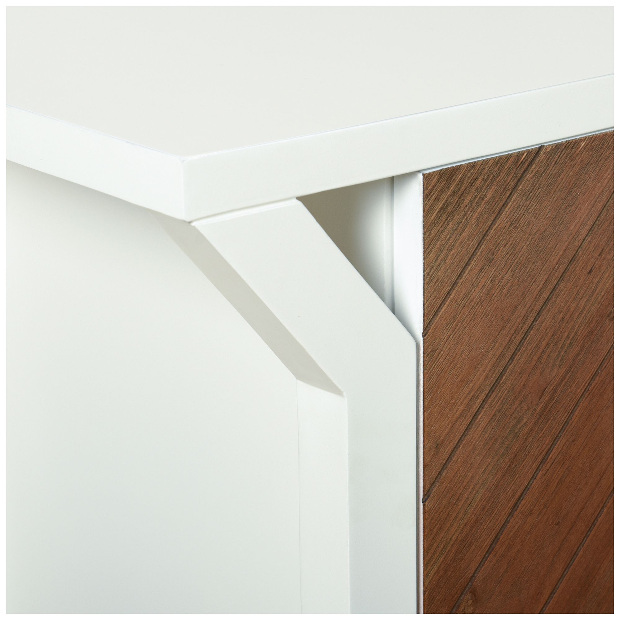 Image 6 StyleCraft 60 x 34 White & Amber Cabinet more views