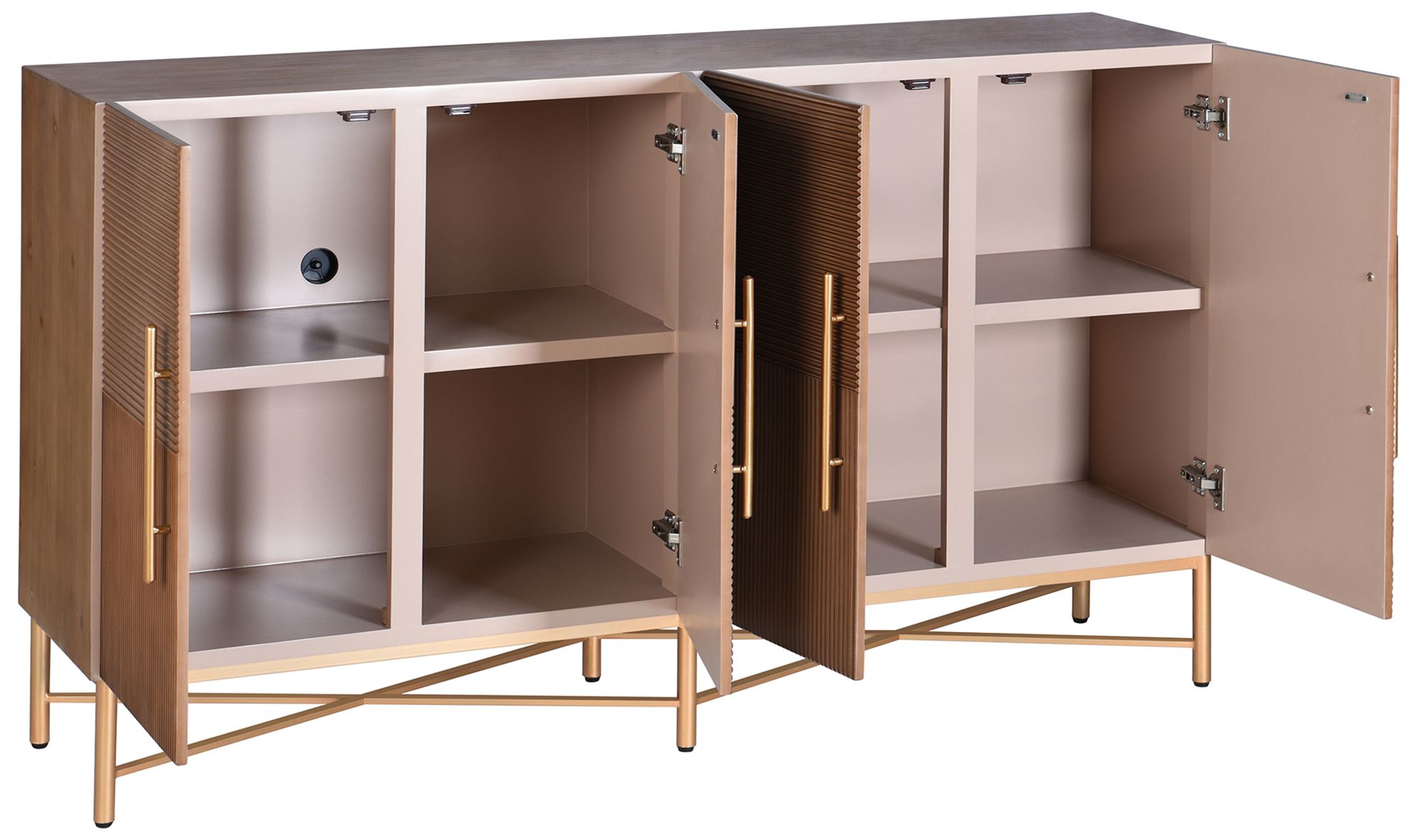 Image 4 StyleCraft 60 x 36 Dark Natural, Gold Cabinet more views