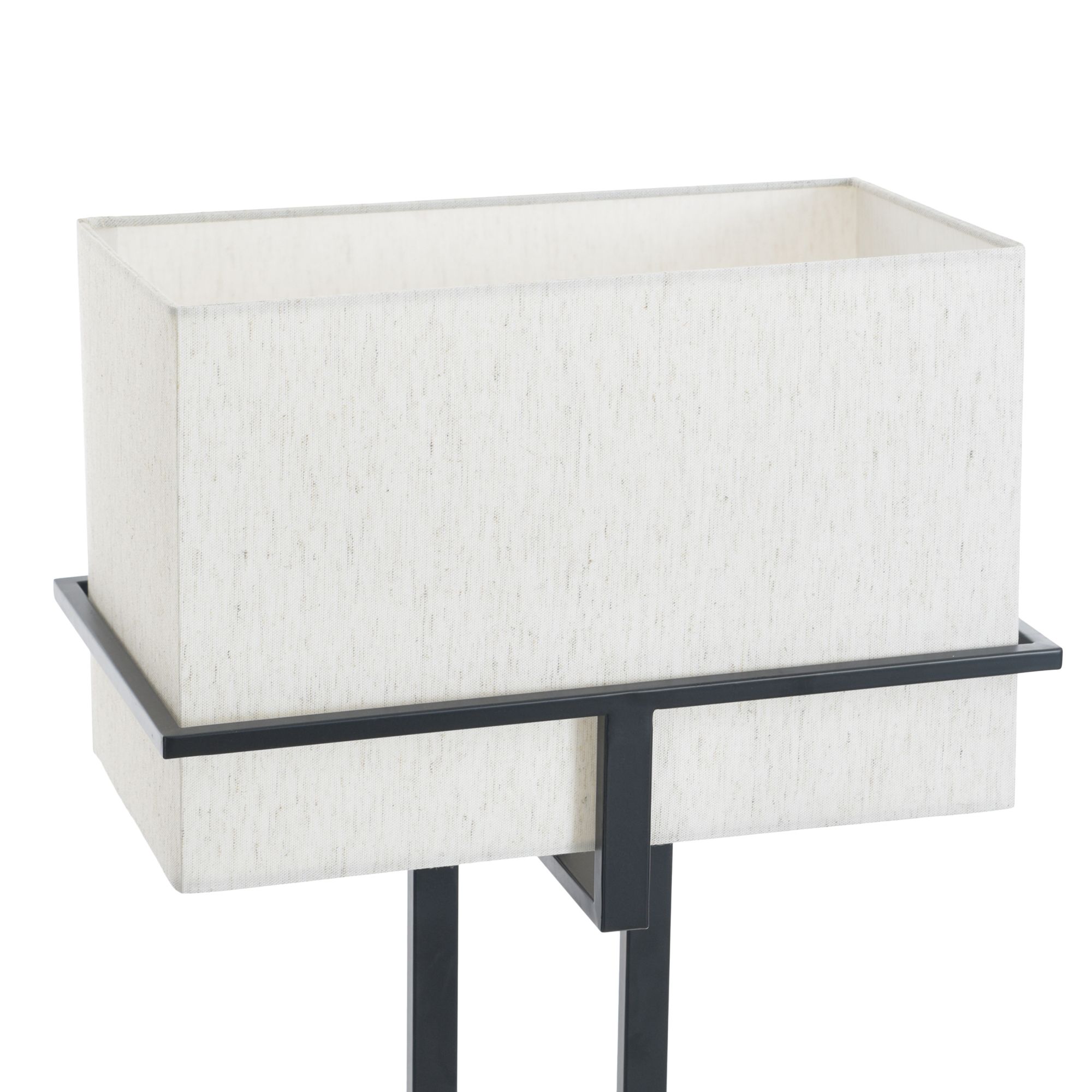 Image 5 StyleCraft 61.5"H Tabby Black Floor Lamp w/ Beige Shade more views