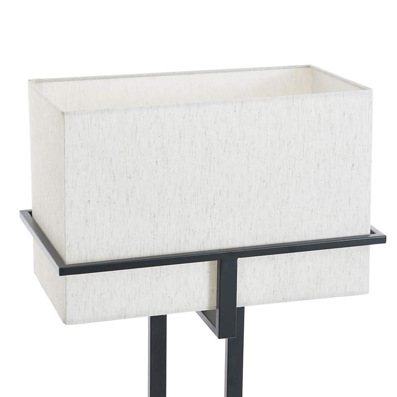 Image 5 StyleCraft 61.5"H Tabby Black Floor Lamp w/ Beige Shade more views