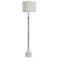StyleCraft 64.5" High Urban Marble Steel Floor Lamp With Light Grey Sh