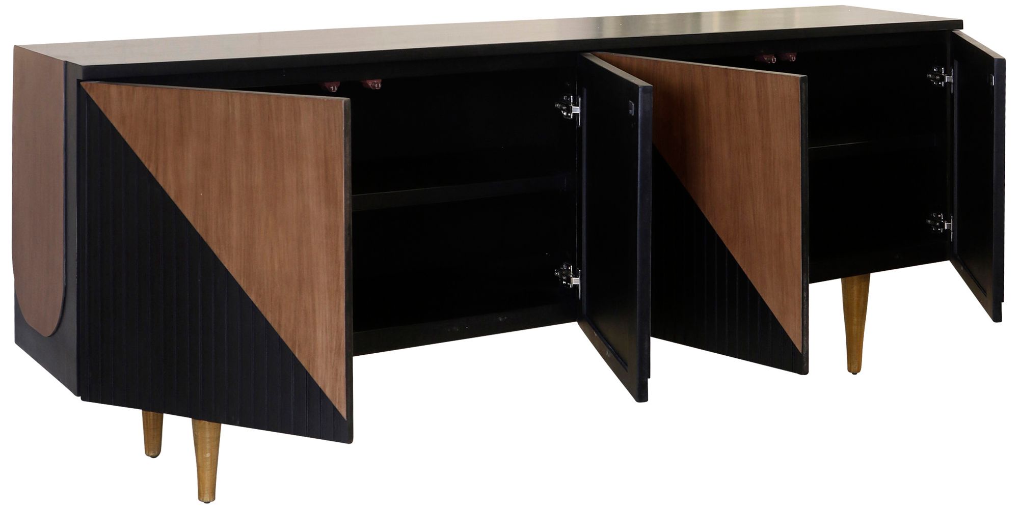 Image 2 StyleCraft 80 x 32 Black, Oak Console more views