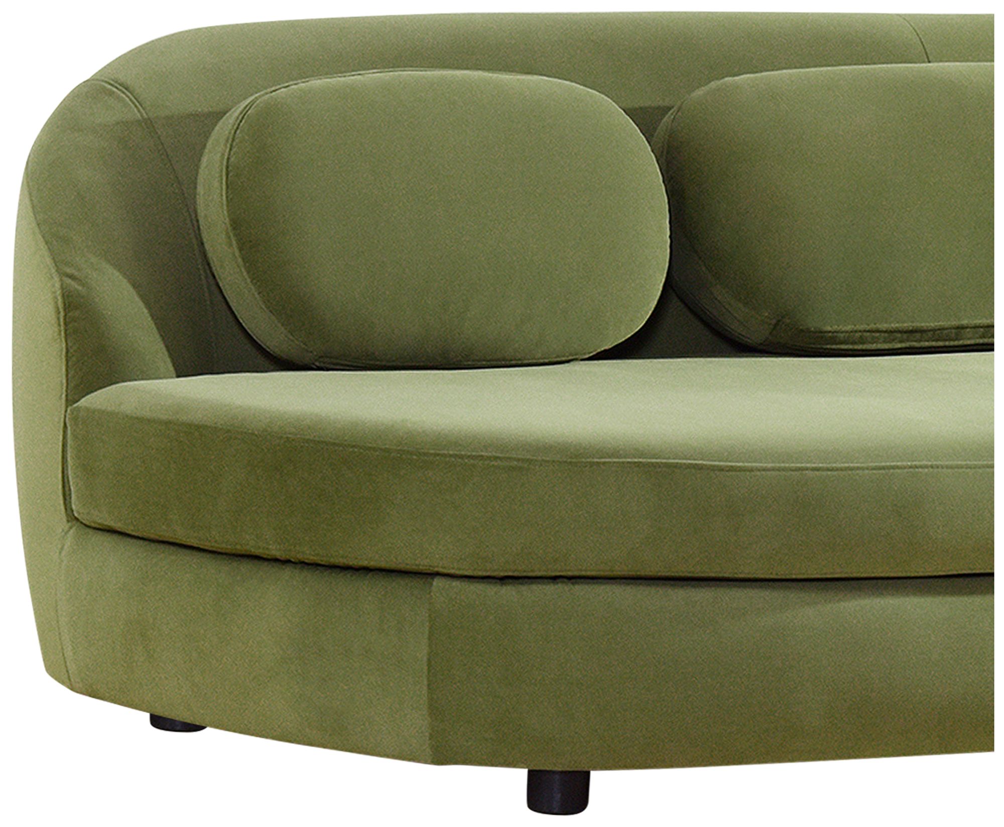 Image 2 StyleCraft 90 x 28 Olive Green, Black 3-Seater Sofa more views