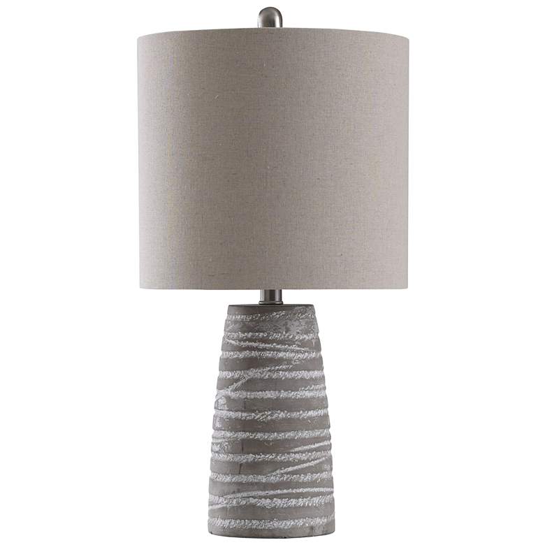 Image 2 Stylecraft Aaron 24" High Modern Gray Washed Ceramic Table Lamp