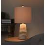 1_Stylecraft Aaron 24" High Modern Gray Washed Ceramic Table Lamp