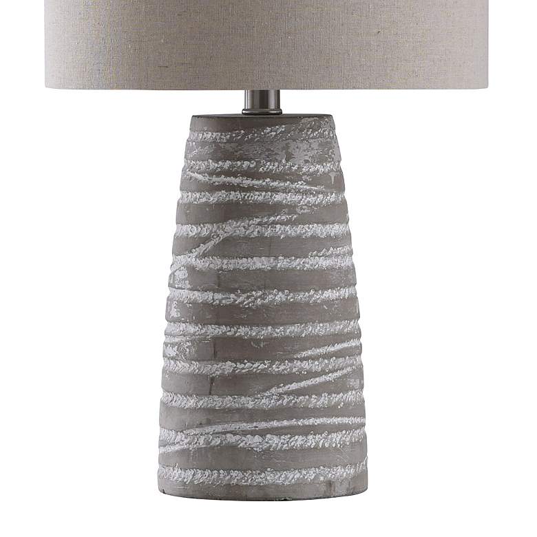 Image 5 Stylecraft Aaron 24" High Modern Gray Washed Ceramic Table Lamp more views