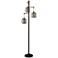 Stylecraft Adona 72" High 3-Light Bronze Metal Cage Floor Lamp