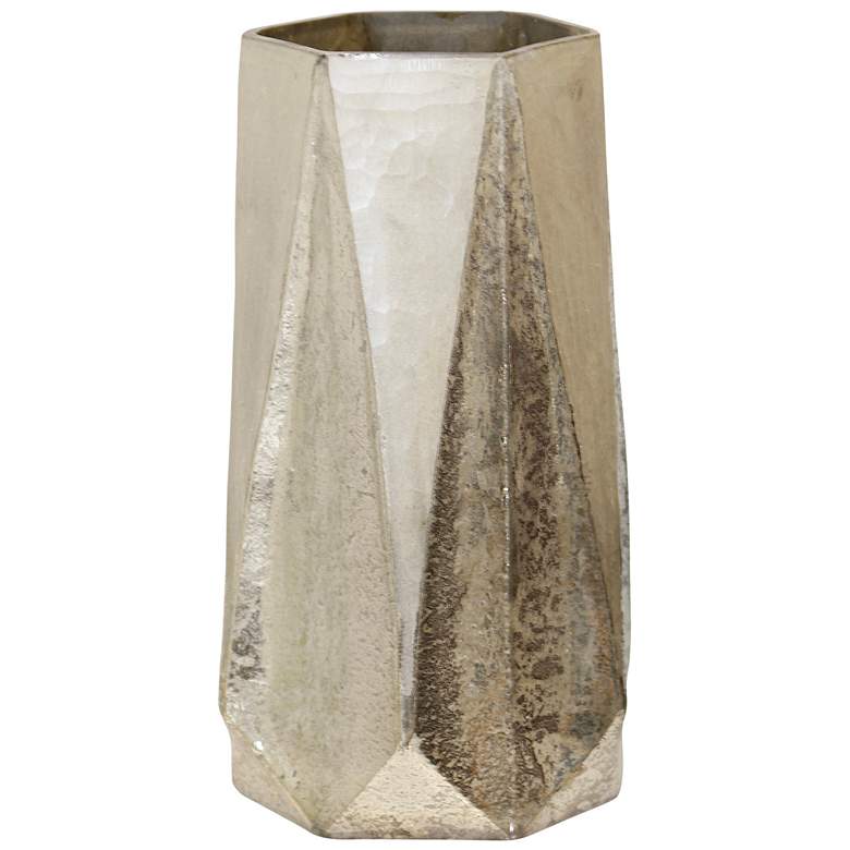 Image 1 StyleCraft Ancient Glass Vase Silver Artifact 7" x 12"
