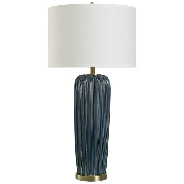 Image 1 Stylecraft Anne 35 3/4" High Costner Blue Ceramic Table Lamp