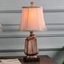 Stylecraft Antique Copper Finish Brown Shade Mini Accent Table Lamp