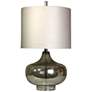 1_Stylecraft Antique Mercury Glass 27 1/2" High White Shade Table Lamp