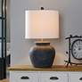 1_Stylecraft Arlo Cotta 26 1/2" High Matte Black Rustic Table Lamp