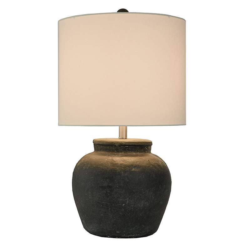 Image 3 Stylecraft Arlo Cotta 26 1/2" High Matte Black Rustic Table Lamp more views