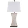 Stylecraft Asher 34" Linen Shade and Espresso Brown Table Lamp