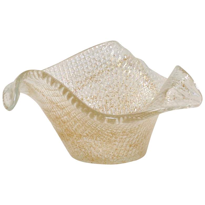 Image 1 StyleCraft Atena Bowl Transparent Gold 10.62" x 10.62" x 5.5"