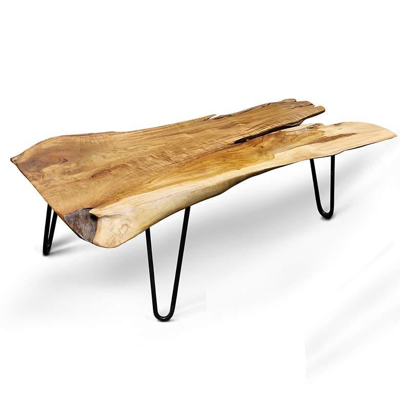 Image 4 Stylecraft Badang 40" Wide Natural Lacquer Modern Wood Coffee Table more views