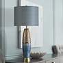 Stylecraft Bedford 37" High Blue and Copper Modern Ceramic Table Lamp
