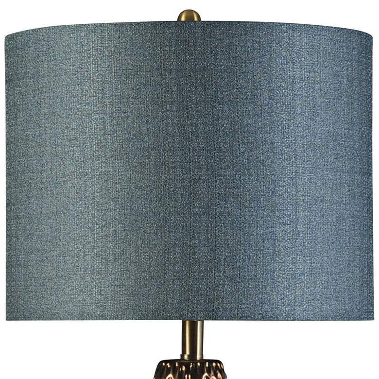 Image 3 Stylecraft Bedford 37" High Blue and Copper Modern Ceramic Table Lamp more views