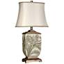 2_Stylecraft Bellevue 27 1/2" White Ivory Shade Raised Leaf Table Lamp