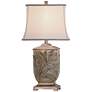 4_Stylecraft Bellevue 27 1/2" White Ivory Shade Raised Leaf Table Lamp more views