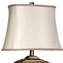 Stylecraft Bellevue Raised Leaf with White Ivory Fabric Shade Table Lamp