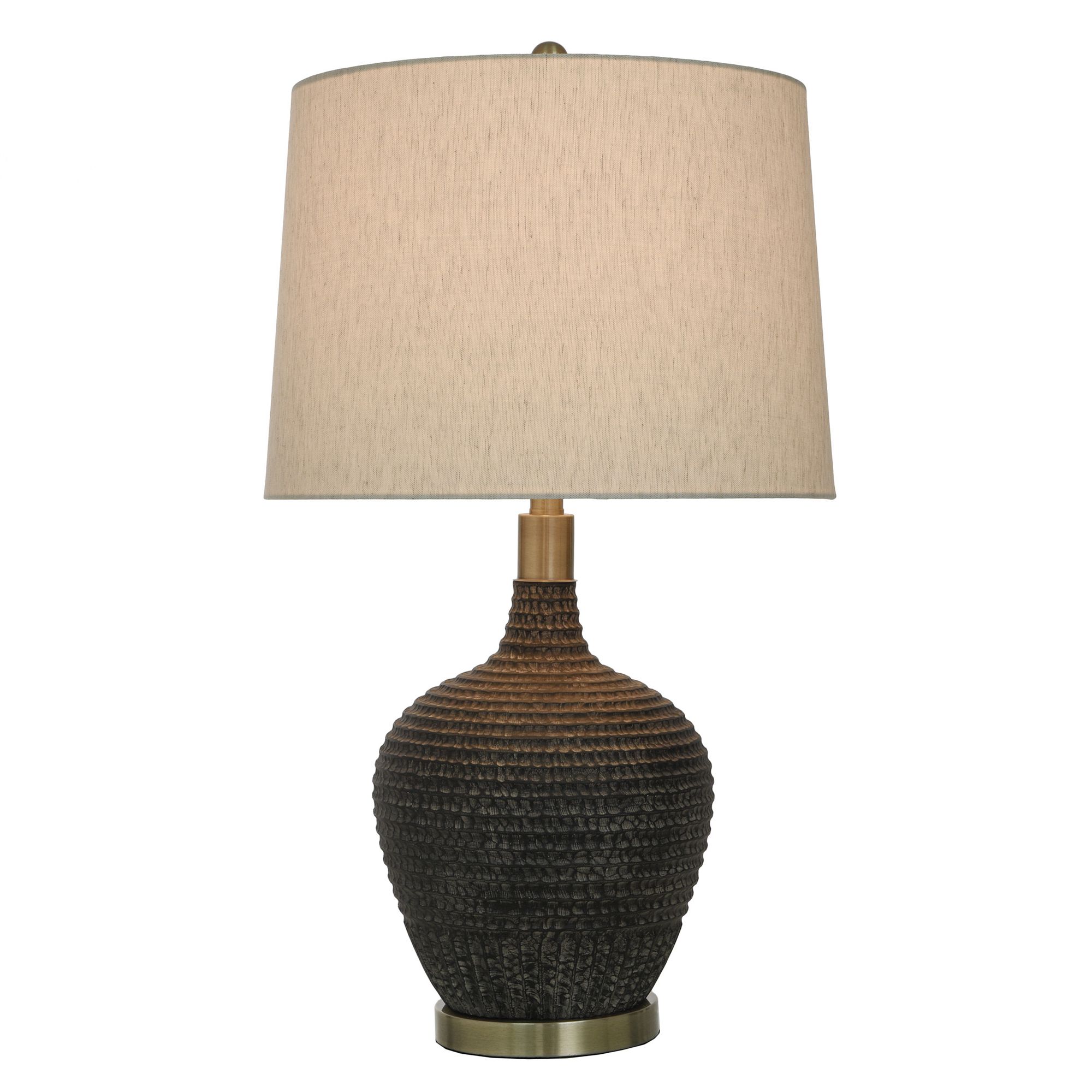 Image 3 Stylecraft Birdseed 30" High Black Textured Modern Table Lamp more views