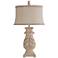 Stylecraft Bokava 31" High Distressed Antique White Table Lamp