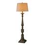 3_Stylecraft Bourgault 64" High Oatmeal and Olive Green Floor Lamp more views
