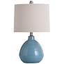 Stylecraft Cameron 21.5 Seaside Storm Blue Ceramic Table Lamp