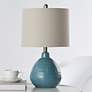 Stylecraft Cameron 21.5 Seaside Storm Blue Ceramic Table Lamp