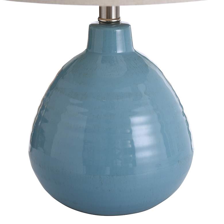 Image 5 Stylecraft Cameron 21.5 Seaside Storm Blue Ceramic Table Lamp more views