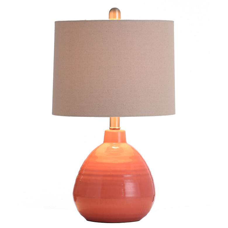 Image 3 Stylecraft Cameron 21 1/2" Ceramic Raspberry Surprise Pink Table Lamp more views