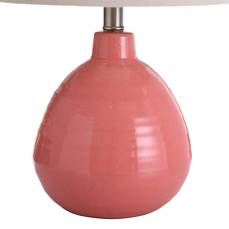 Image 5 Stylecraft Cameron 21 1/2" Ceramic Raspberry Surprise Pink Table Lamp more views