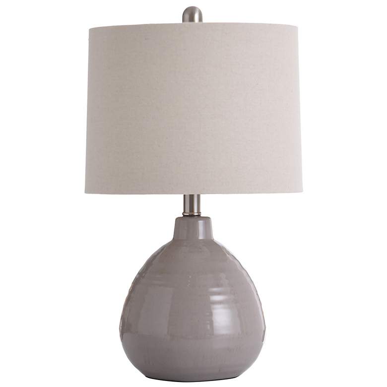 Image 1 Stylecraft Cameron 21 1/2" High Glacier Gray Jug Ceramic Table Lamp