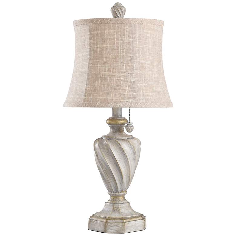 Image 3 Stylecraft Cameron 24" High Classic Urn Vase Antique White Table Lamp