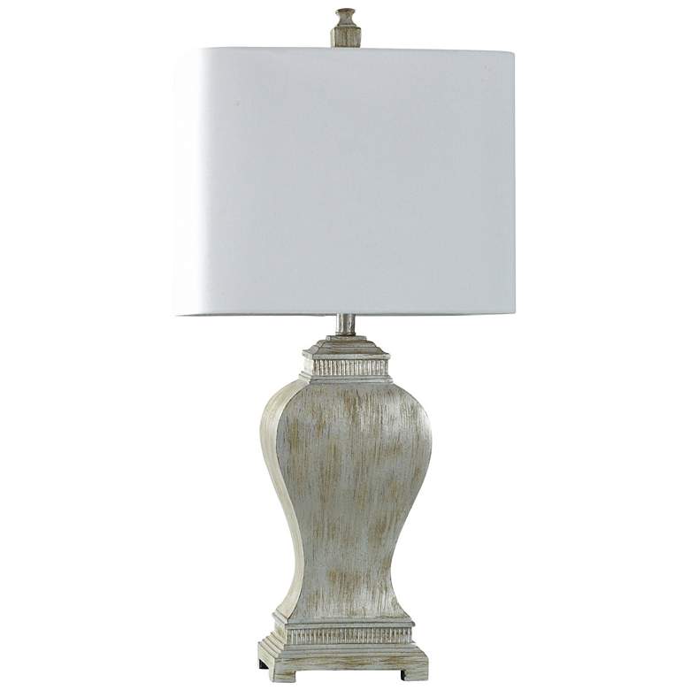 Image 1 Stylecraft Carme 33 1/2 inch Metallic Brushed Silver Table Lamp