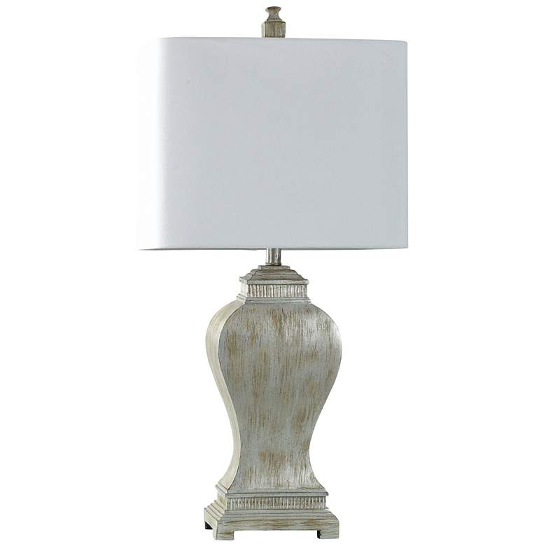 Image 1 Stylecraft Carme 33 1/2" Metallic Brushed Silver Table Lamp