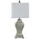 Stylecraft Carme 33 1/2" Metallic Brushed Silver Table Lamp