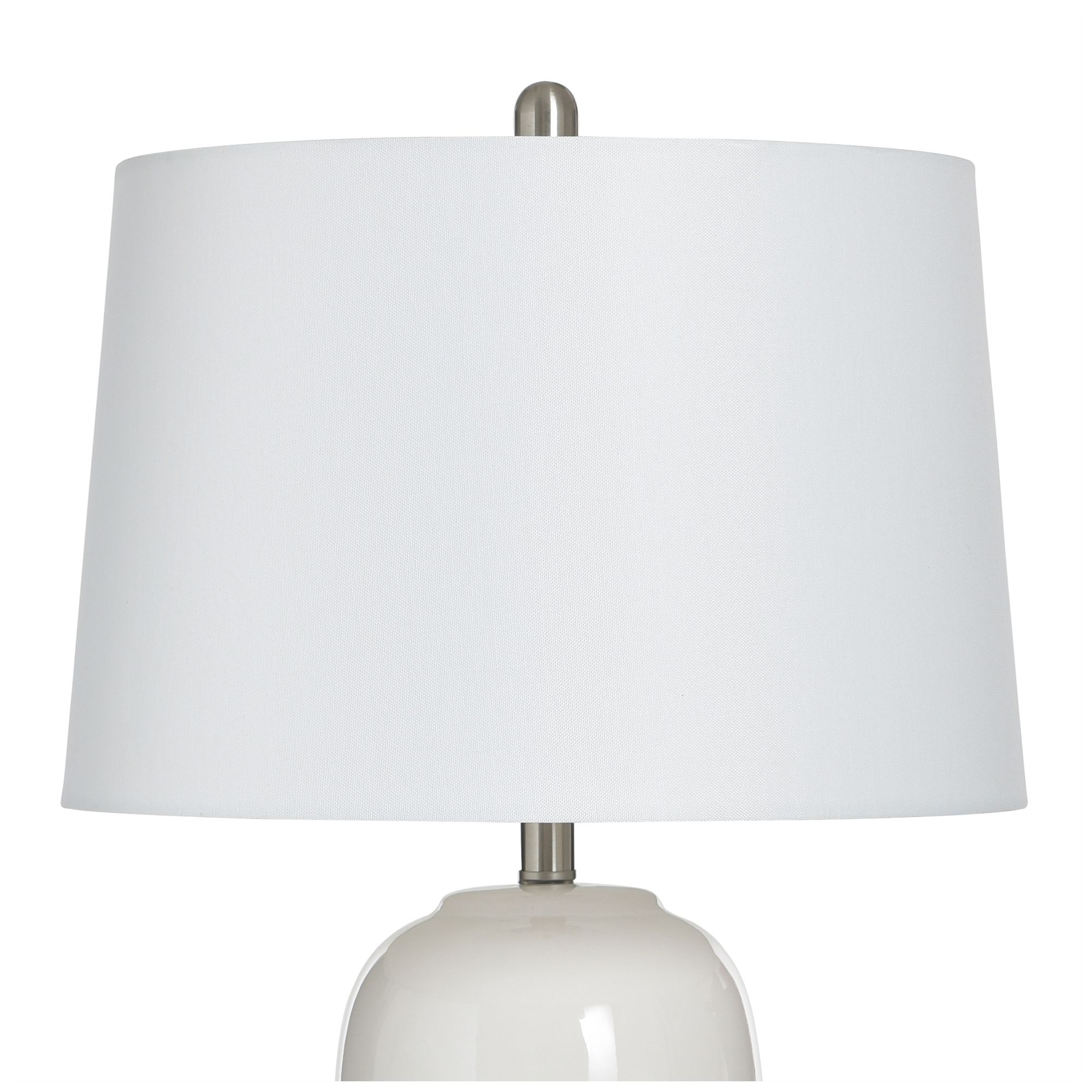 Image 5 StyleCraft Ceramic 30" High Grey Table Lamp with Off-White Shade more views