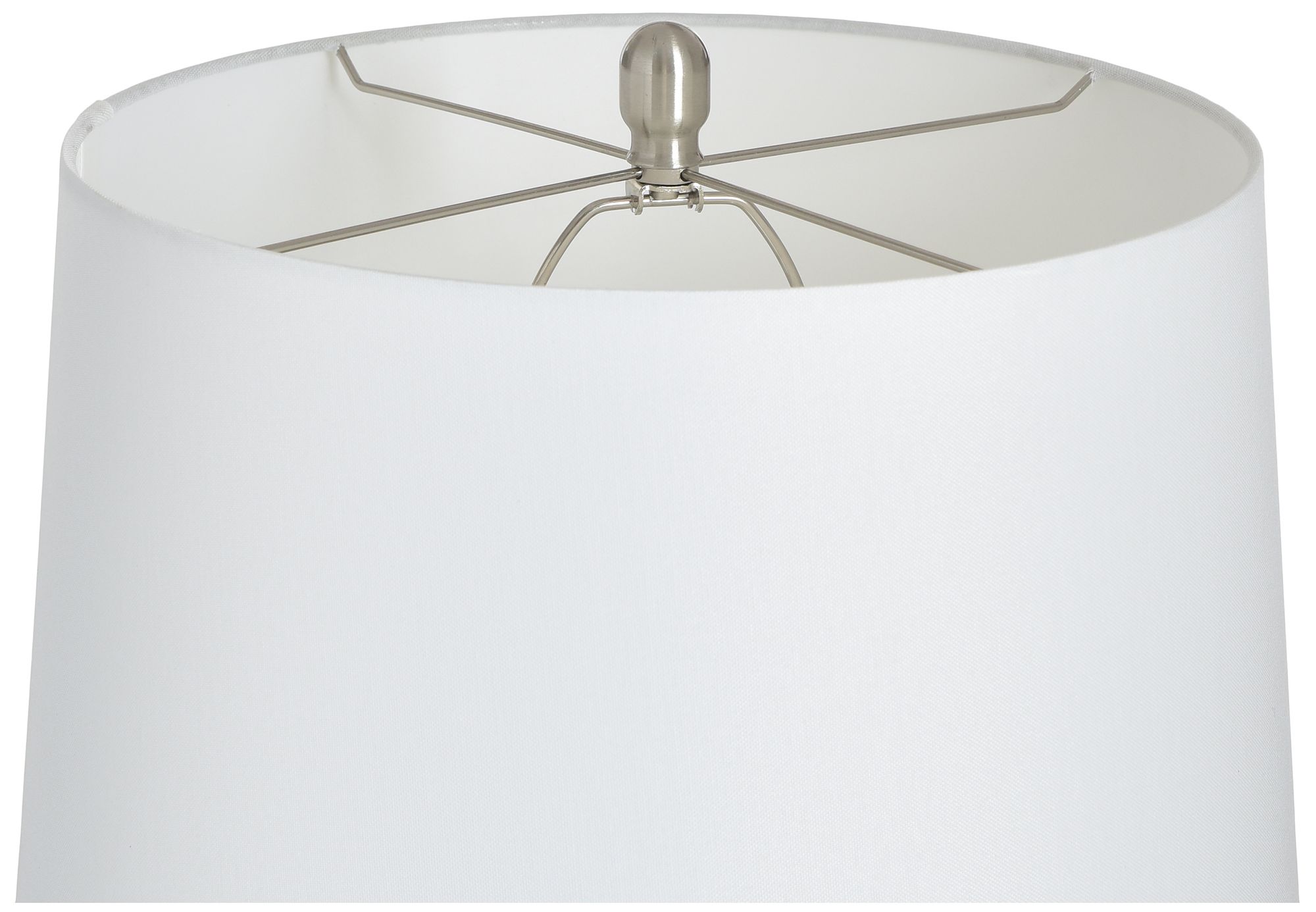 Image 6 StyleCraft Ceramic 30" High Grey Table Lamp with Off-White Shade more views