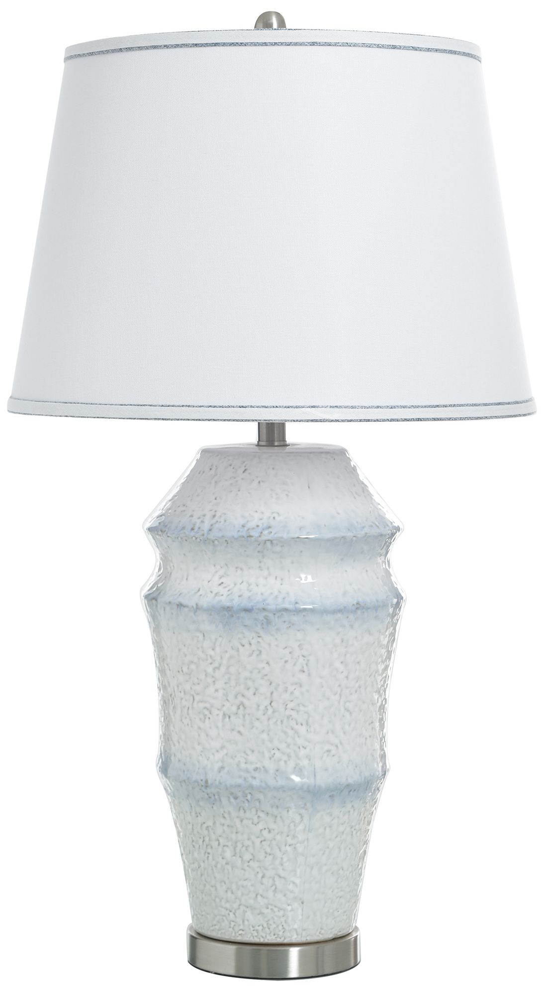 StyleCraft Ceramic 32.5" High Bexium Blue Table Lamp with White Shade