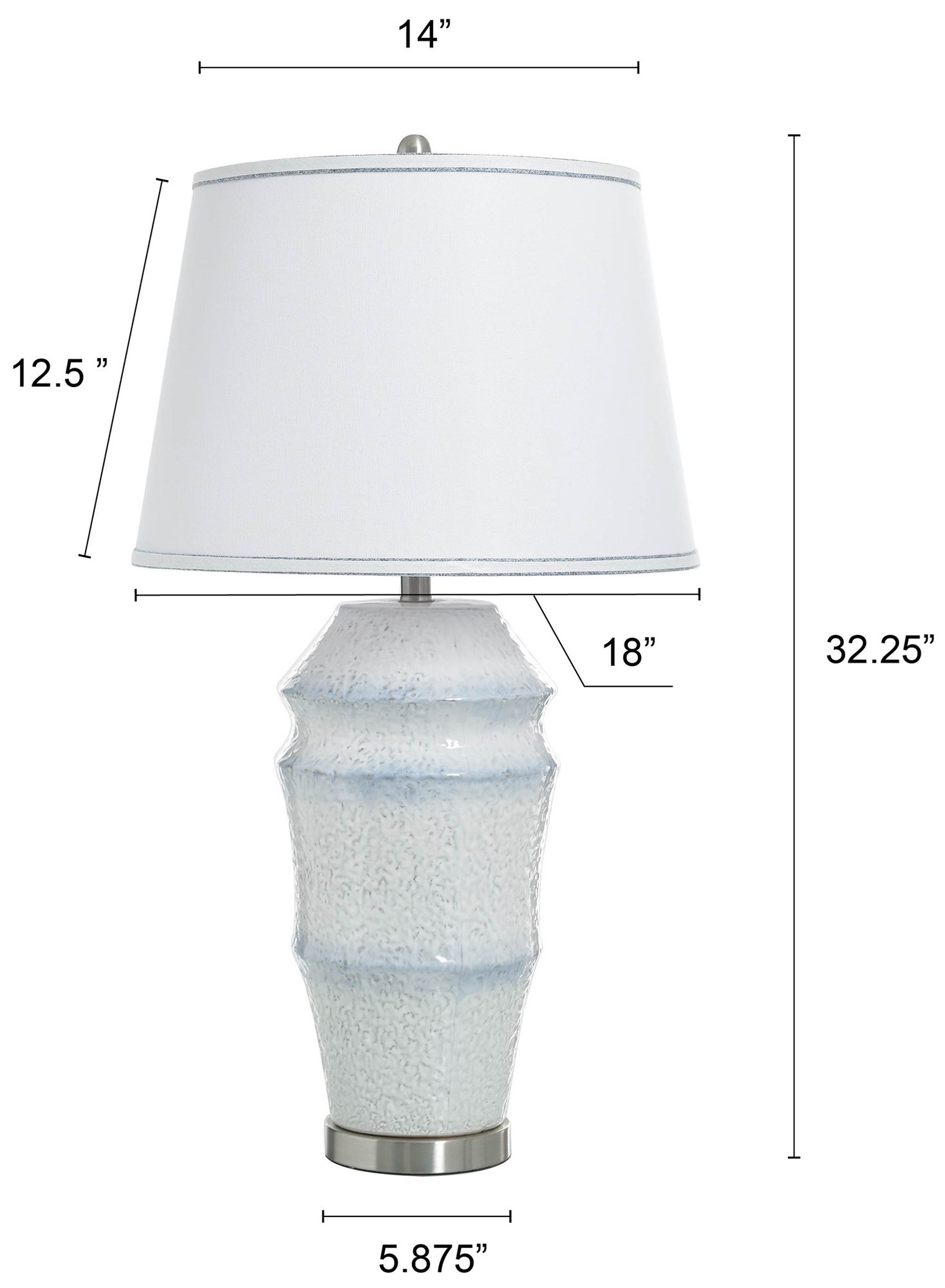 Image 7 StyleCraft Ceramic 32.5" High Bexium Blue Table Lamp with White Shade more views