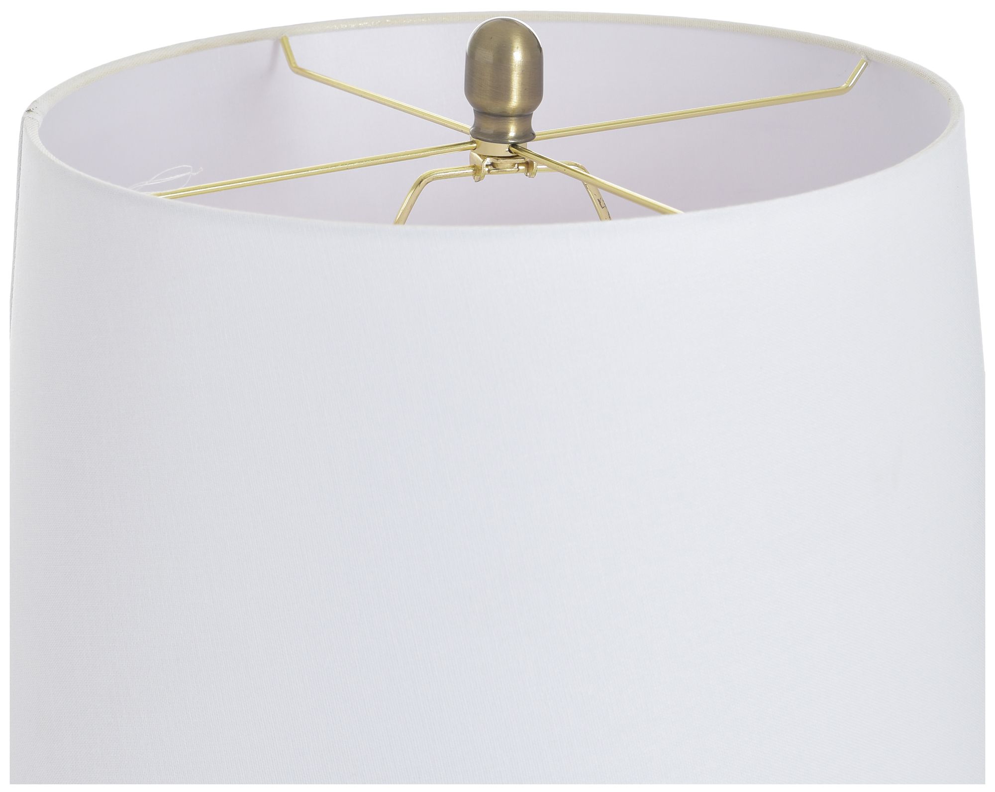 Image 6 StyleCraft Ceramic 32" High Izmir Gold Table Lamp with White Shade more views