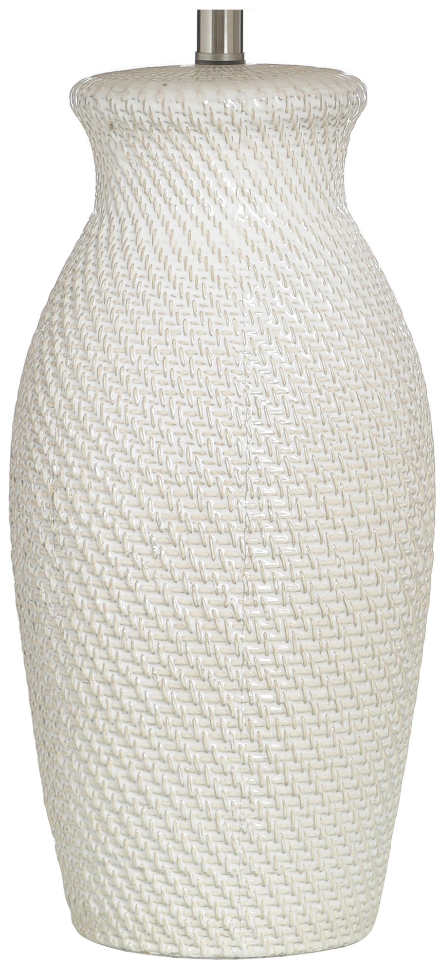 Image 4 StyleCraft Ceramic 32" High Novac Cream Table Lamp with Cream Shade more views