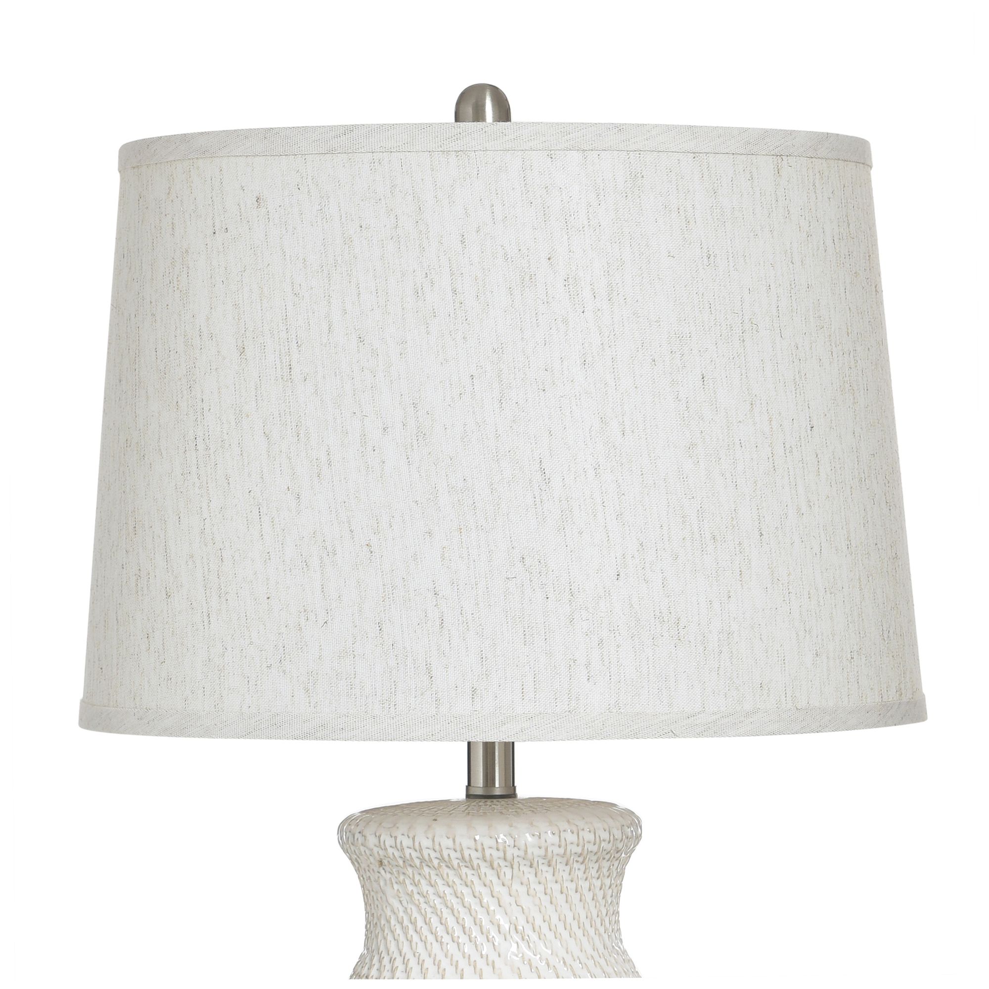 Image 5 StyleCraft Ceramic 32" High Novac Cream Table Lamp with Cream Shade more views