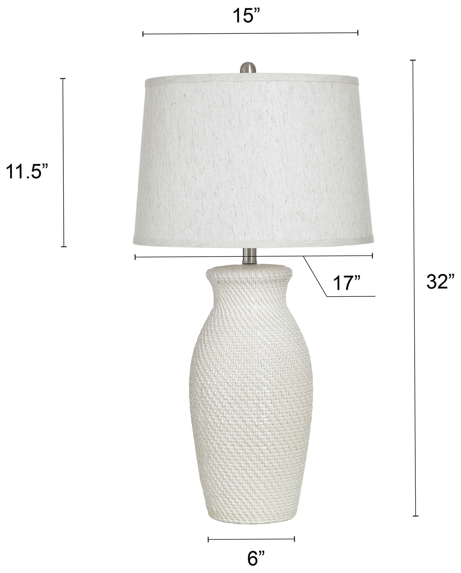 Image 7 StyleCraft Ceramic 32" High Novac Cream Table Lamp with Cream Shade more views